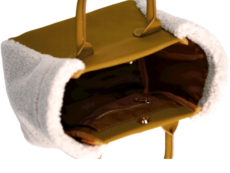 PK22067 Fleece Handbag - Mustard