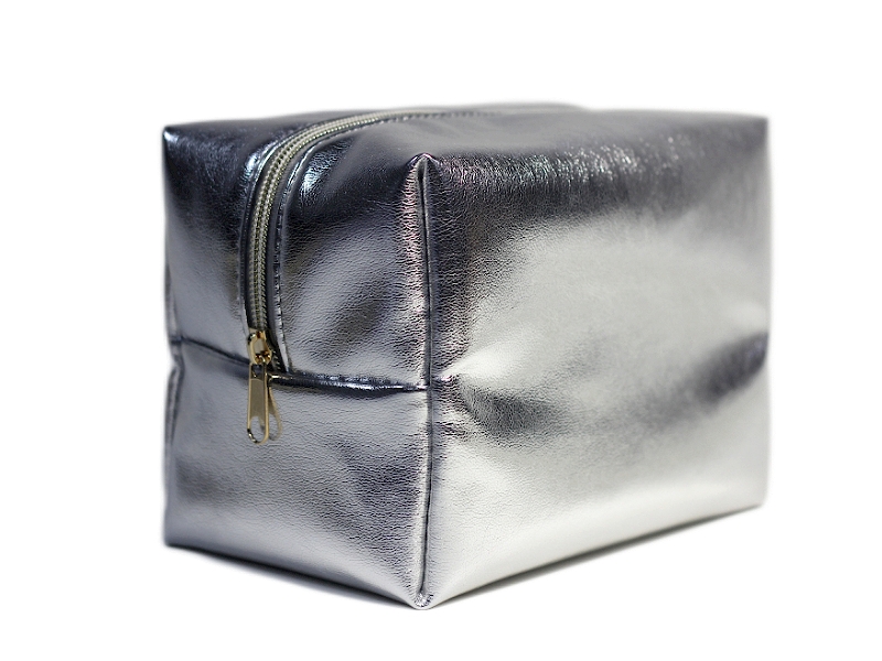PK22233 Metallic Synthetic Leather Cosmetic Bag