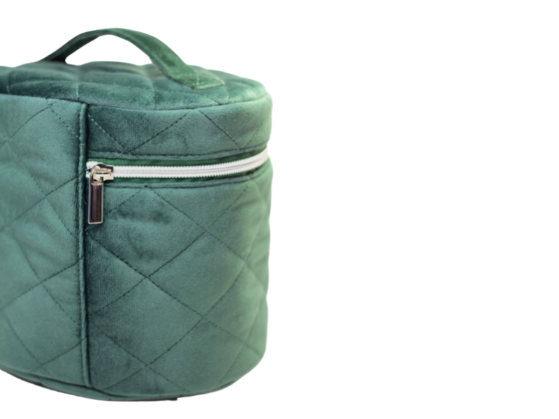 PK23012 Quilted Suede Cosmetic Bag