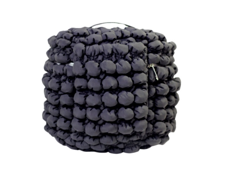 PK23012 Round Quilted Cotton Cosmetic Bag