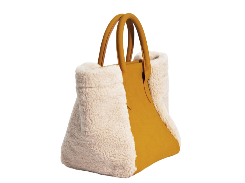 PK22067 Fleece Handbag - Mustard