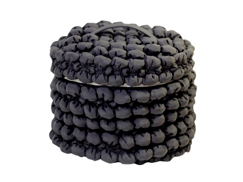 PK23012 Round Quilted Cotton Cosmetic Bag