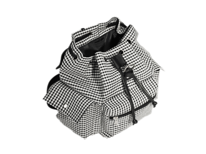 PK22083 Mini Plaid Backpack