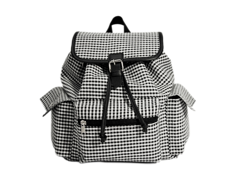 PK22083 Mini Plaid Backpack