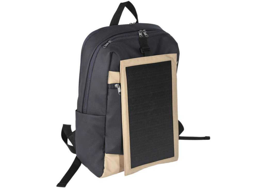 Dual-Tone Solar Panel Backpack - Smart Charging On-the-Go
