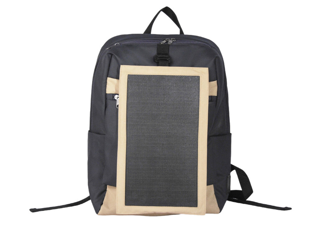 Dual-Tone Solar Panel Backpack - Smart Charging On-the-Go